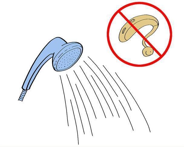 洗头、洗澡时不能佩戴助听器